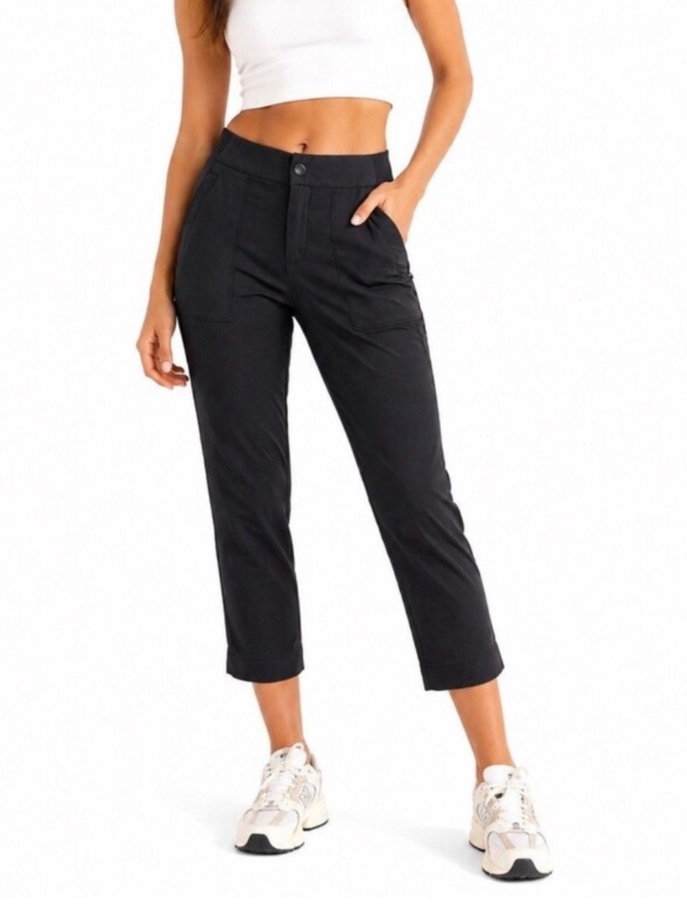 Athleta Women’s Size 6P Trekkie Black Stretch Hiking Crop Pants